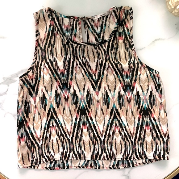 Papaya folk western pattern sleeveless top - Picture 1 of 5